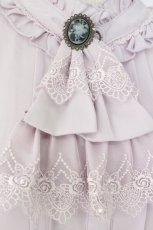 画像4: axes femme / レースジャボ付ハイネックブラウス  ラベンダー T-26-03-25-020-AX-BL-SA-ZT658 (4)