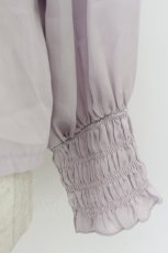 画像5: axes femme / レースジャボ付ハイネックブラウス  ラベンダー T-26-03-25-020-AX-BL-SA-ZT658 (5)