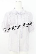 axes femme / シアーフリル丸襟ブラウス  ラベンダー T-26-03-25-021-AX-BL-SA-ZT