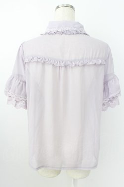 画像2: axes femme / シアーフリル丸襟ブラウス  ラベンダー T-26-03-25-021-AX-BL-SA-ZT