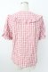 画像2: axes femme kawaii / ギンガムチェック半袖ブラウス M ピンク T-26-03-25-022-AX-BL-SA-ZT (2)