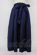 axes femme / フロントボタンスカート  ネイビー T-26-03-30-003-AX-SK-SA-ZT