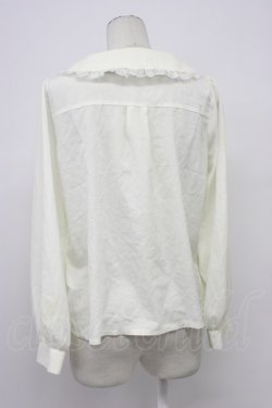 画像2: axes femme POETIQUE / ビジューブローチ付ブラウス M キナリ T-26-03-30-023-AX-BL-SA-ZH