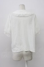 画像2: axes femme kawaii / ドットチュール半袖ブラウス  白 T-26-03-30-026-AX-BL-SA-ZT659 (2)