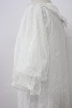 画像5: axes femme kawaii / ドットチュール半袖ブラウス  白 T-26-03-30-026-AX-BL-SA-ZT