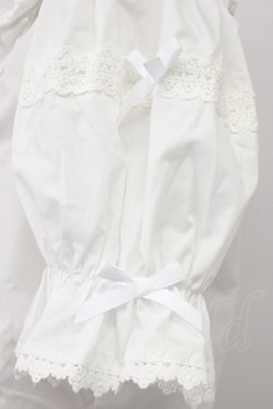 画像4: Chalmiere / トーションレース丸襟半袖ブラウス  白 T-26-03-30-027-0-BL-SA-ZT