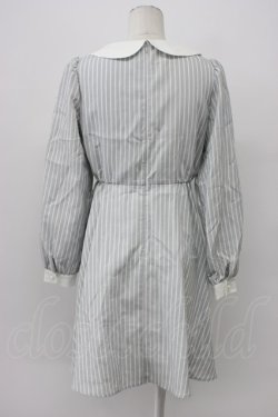 画像2: Ank Rouge / ストライプワンピース  グレーＸ白 T-26-03-30-031-CA-OP-SA-ZT