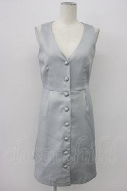 画像1: Fi.n.t / フロントボタンジャンパースカート  ホワイトグレー T-26-03-30-032-CA-OP-SA-ZT