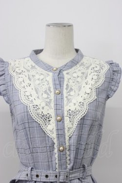 画像4: axes femme / ベルト付チェック柄ワンピース  ラベンダー T-26-03-30-033-AX-OP-SA-ZT