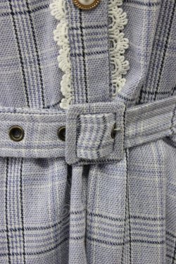 画像5: axes femme / ベルト付チェック柄ワンピース  ラベンダー T-26-03-30-033-AX-OP-SA-ZT