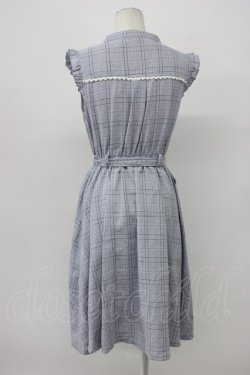 画像2: axes femme / ベルト付チェック柄ワンピース  ラベンダー T-26-03-30-034-AX-OP-SA-ZT