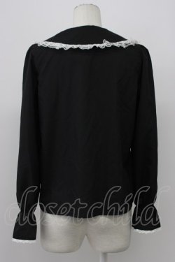 画像2: majoretty / デカエリリボンタイブラウス M 黒 T-26-03-30-035-GO-BL-SA-ZT