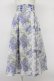 画像1: an another angelus / ダブル釦水彩フラワー柄タックスカート  light blue T-26-03-30-005-CA-SK-SA-ZT (1)