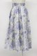 画像2: an another angelus / ダブル釦水彩フラワー柄タックスカート  light blue T-26-03-30-005-CA-SK-SA-ZT (2)