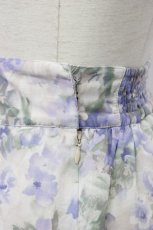 画像4: an another angelus / ダブル釦水彩フラワー柄タックスカート  light blue T-26-03-30-005-CA-SK-SA-ZT659 (4)