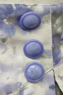 画像6: an another angelus / ダブル釦水彩フラワー柄タックスカート  light blue T-26-03-30-005-CA-SK-SA-ZT