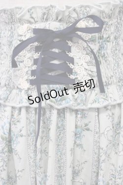 画像5: axes femme / 花柄編み上げハイウエストスカート  サックス T-26-03-30-006-AX-SK-SZ-ZT