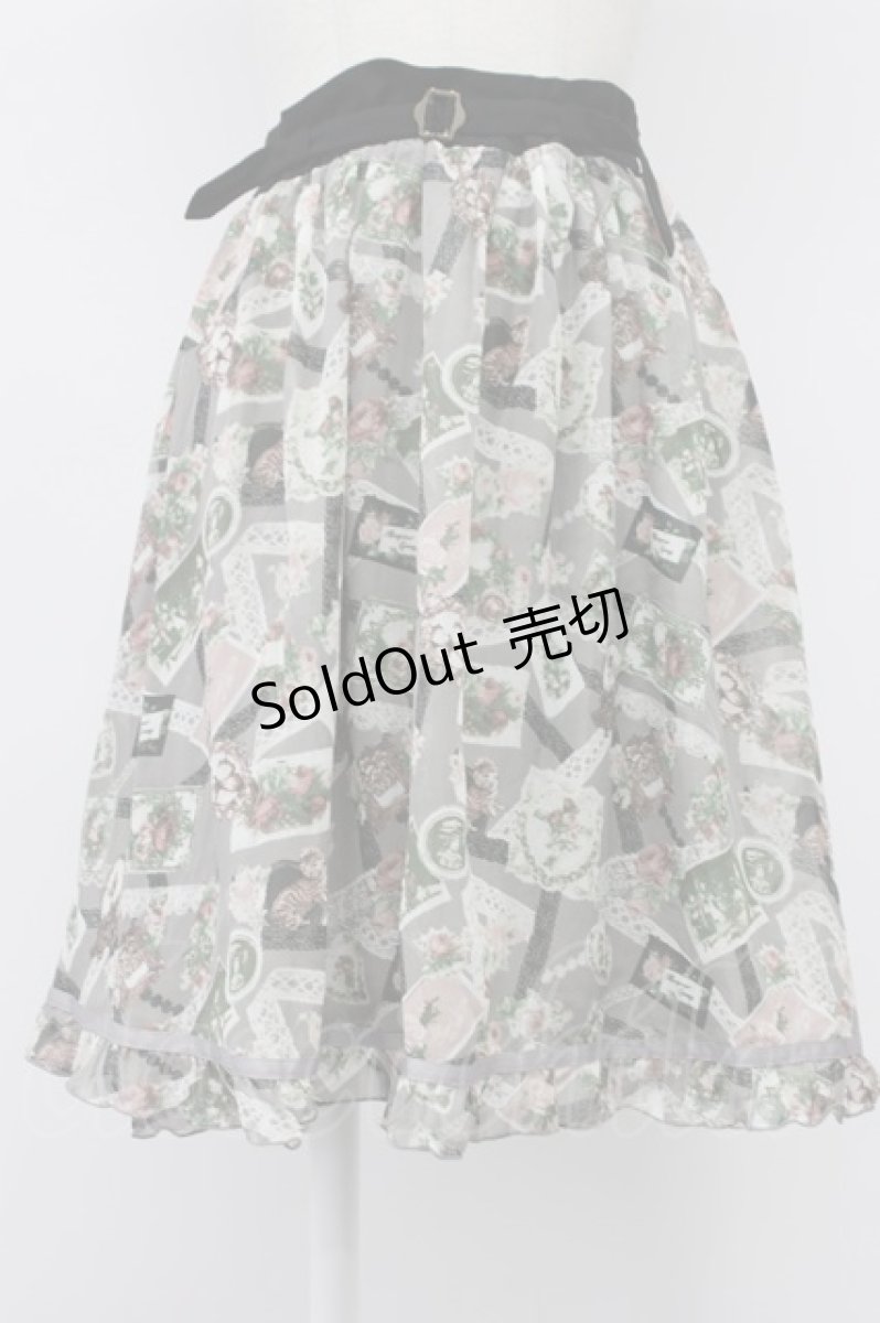 画像1: axes femme / レースコラージュ柄スカート   T-26-03-30-007-AX-SK-SZ-ZT659 (1)
