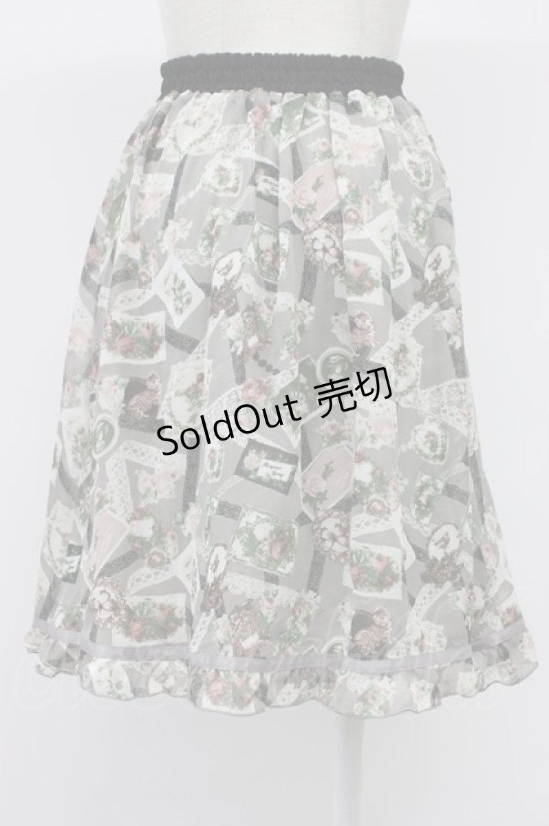 画像2: axes femme / レースコラージュ柄スカート   T-26-03-30-007-AX-SK-SZ-ZT659 (2)