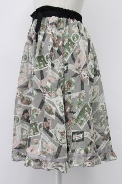 画像3: axes femme / レースコラージュ柄スカート   T-26-03-30-007-AX-SK-SZ-ZT