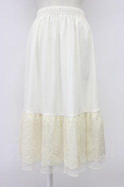 画像1: axes femme / フラワーレースミディペチスカート  アイボリー T-26-03-30-010-AX-SK-SA-ZT