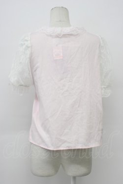 画像2: Lovely Tency / 眞白ありすコラボ/TTハンソデチョーカーBL M ピンクＸ白 T-26-03-30-013-GO-BL-SA-ZT