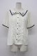 画像1: axes femme POETIQUE / 星座刺繍セーラー襟ブラウス M キナリ T-26-03-30-014-AX-BL-SA-ZH (1)