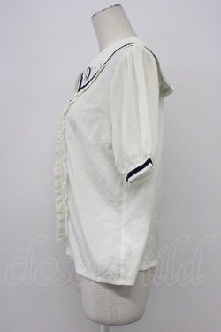 画像4: axes femme POETIQUE / 星座刺繍セーラー襟ブラウス M キナリ T-26-03-30-014-AX-BL-SA-ZH