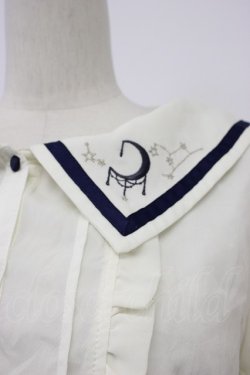 画像5: axes femme POETIQUE / 星座刺繍セーラー襟ブラウス M キナリ T-26-03-30-014-AX-BL-SA-ZH