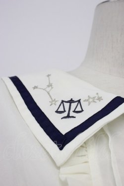 画像6: axes femme POETIQUE / 星座刺繍セーラー襟ブラウス M キナリ T-26-03-30-014-AX-BL-SA-ZH