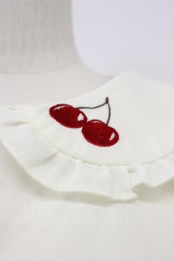 画像6: axes femme kawaii / クマパフェ刺繍ブラウス M キナリ T-26-03-30-015-AX-BL-SA-ZT