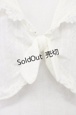 画像5: axes femme / フラワーレースフード半袖カーディガン  アイボリー T-26-03-30-016-AX-TO-SA-ZT