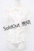 axes femme / フリルボータイブラウス  アイボリー T-26-03-30-018-AX-BL-SA-ZT