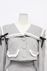 画像6: Me roir / セーラージャケット&イレギュラープリーツスカパンセットアップ  グレー T-26-03-31-018-GO-TO-SA-ZT660 (6)