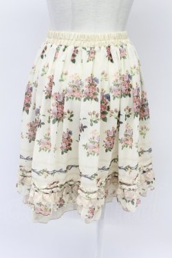 画像2: axes femme / 転写風ローズブーケスカート  キナリ T-26-03-31-020-AX-SK-SZ-ZT