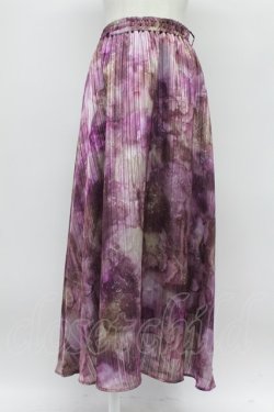 画像1: axes femme / マーブルプリントスカート  パープル T-26-03-31-023-AX-SK-SZ-ZT