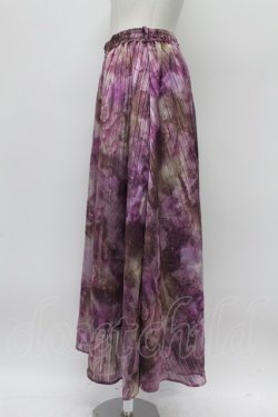 画像3: axes femme / マーブルプリントスカート  パープル T-26-03-31-023-AX-SK-SZ-ZT