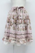 axes femme / 転写風ローズブーケスカート  ピンク T-26-03-31-024-AX-SK-SZ-ZT