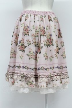 画像2: axes femme / 転写風ローズブーケスカート  ピンク T-26-03-31-024-AX-SK-SZ-ZT