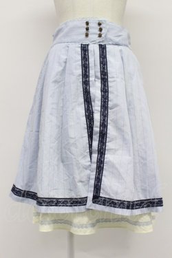 画像1: axes femme / ストライプスカート  サックスＸネイビーＸ白 T-26-03-31-025-AX-BL-SA-ZT