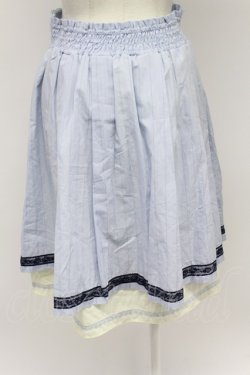 画像2: axes femme / ストライプスカート  サックスＸネイビーＸ白 T-26-03-31-025-AX-BL-SA-ZT