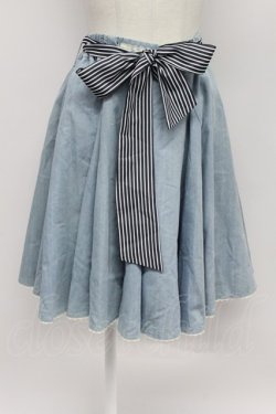 画像1: axes femme / デニムスカート  サックス T-26-03-31-026-AX-SK-SZ-ZT