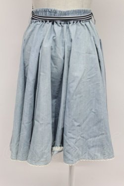 画像2: axes femme / デニムスカート  サックス T-26-03-31-026-AX-SK-SZ-ZT