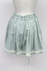 画像2: axes femme / 裾レースショートパンツ  グリーンＸ白 T-26-03-31-028-AX-PA-SA-ZT660 (2)