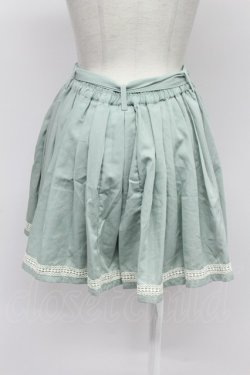 画像2: axes femme / 裾レースショートパンツ  グリーンＸ白 T-26-03-31-028-AX-PA-SA-ZT