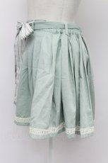 画像3: axes femme / 裾レースショートパンツ  グリーンＸ白 T-26-03-31-028-AX-PA-SA-ZT660 (3)