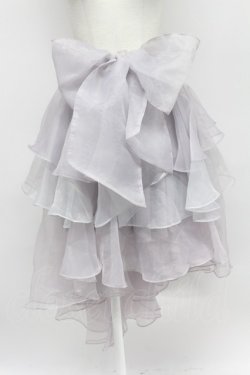 画像1: LA BELLE ETUDE / チュール段々スカート  グレー T-26-03-31-029-GO-SK-SA-ZT