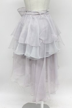 画像2: LA BELLE ETUDE / チュール段々スカート  グレー T-26-03-31-029-GO-SK-SA-ZT