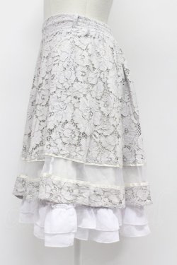 画像3: axes femme / ベルト付レースフレアスカート  ラベンダー T-26-03-31-030-AX-SK-SA-ZT