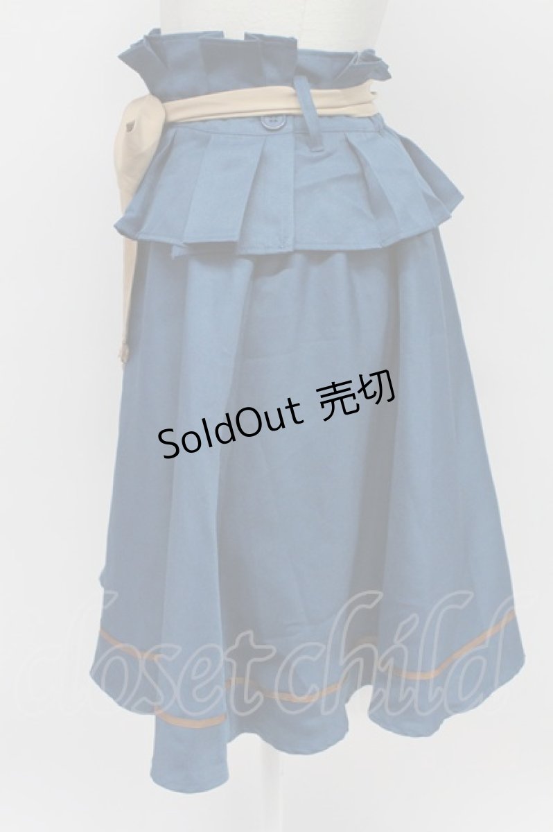 画像3: axes femme POETIQUE / コルセット付きミドルスカート M ブルーグリーン T-26-03-31-032-AX-SK-SA-ZH (3)